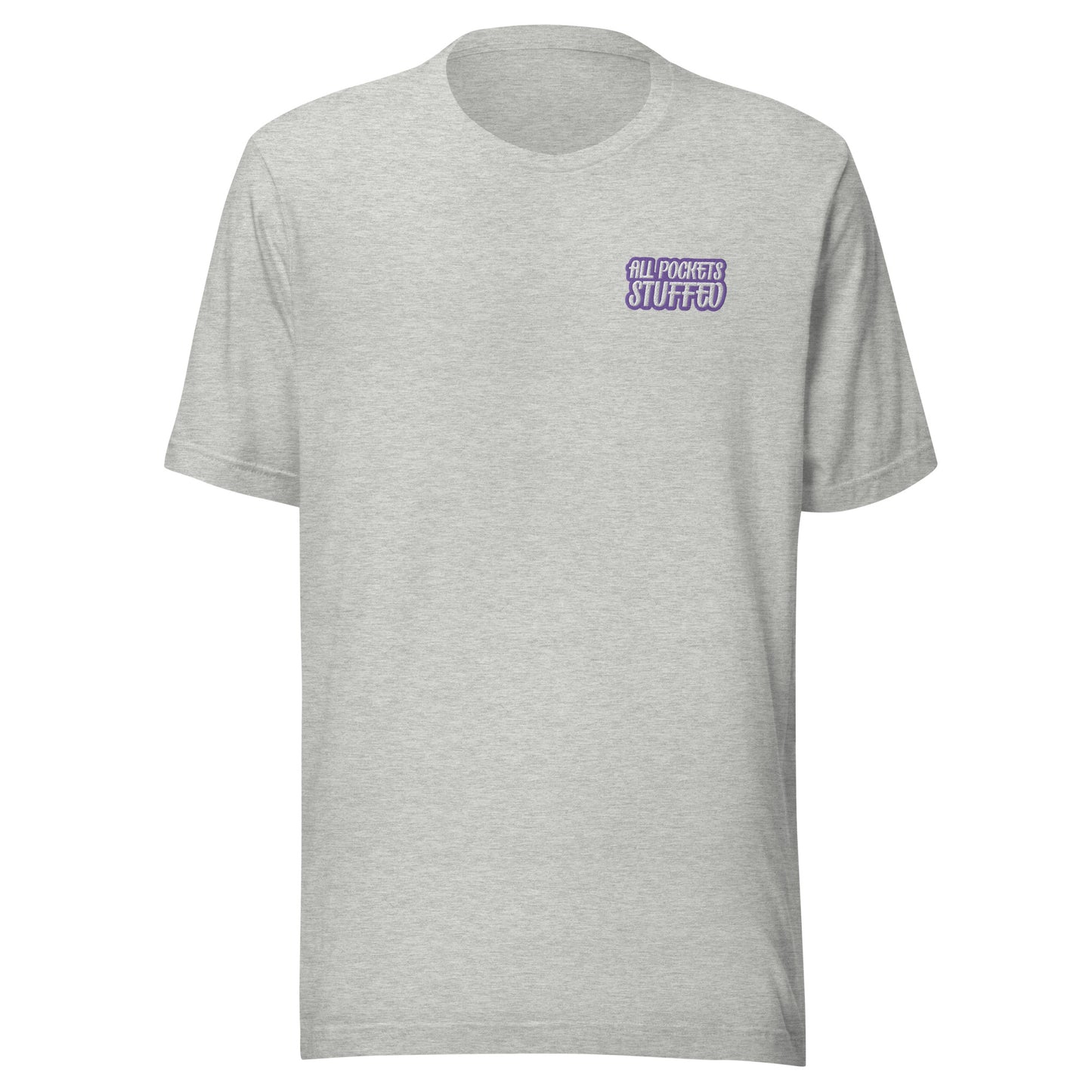 All Pockets Stuffed Purple Unisex t-shirt