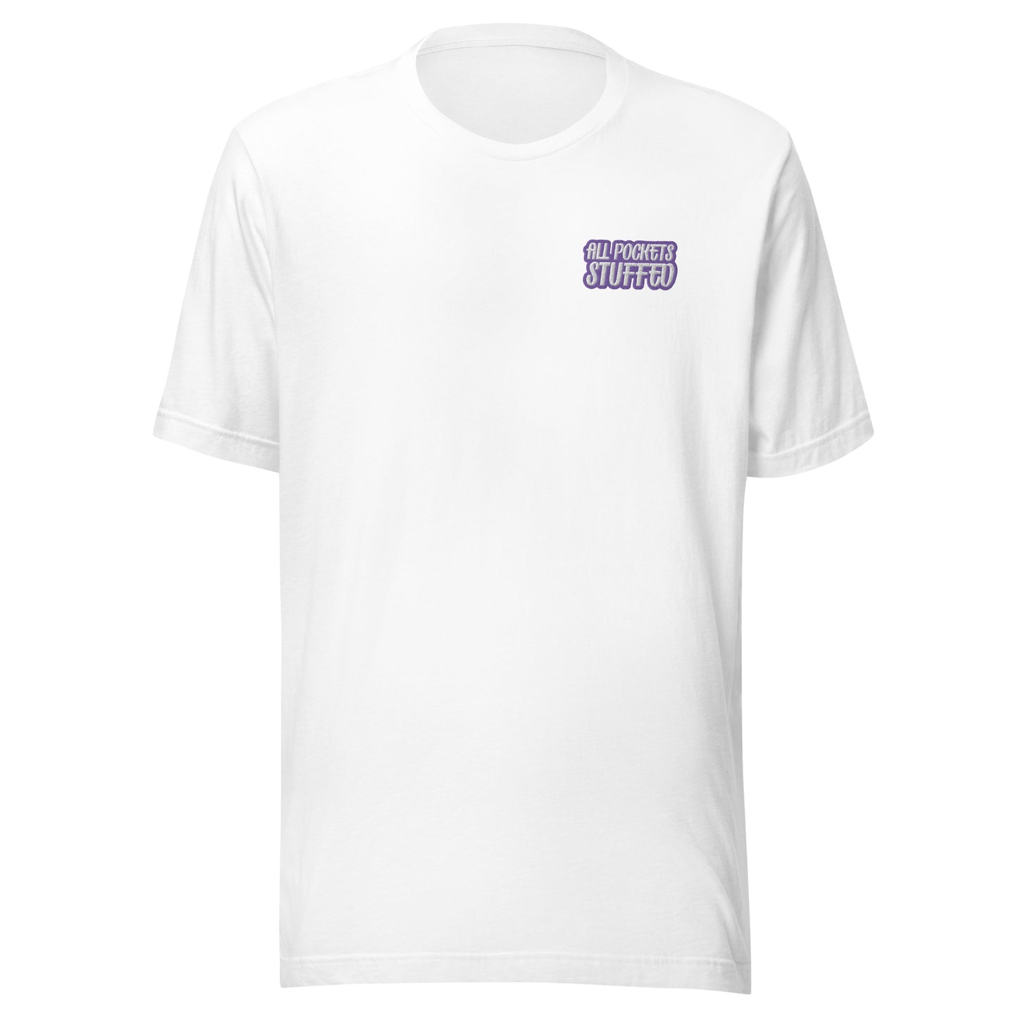 All Pockets Stuffed Purple Unisex t-shirt